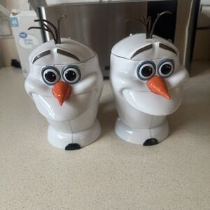 Disney Frozen on‎ Ice Olaf Plastic Mug Cup with Hinge Lid & Handle Souvenir